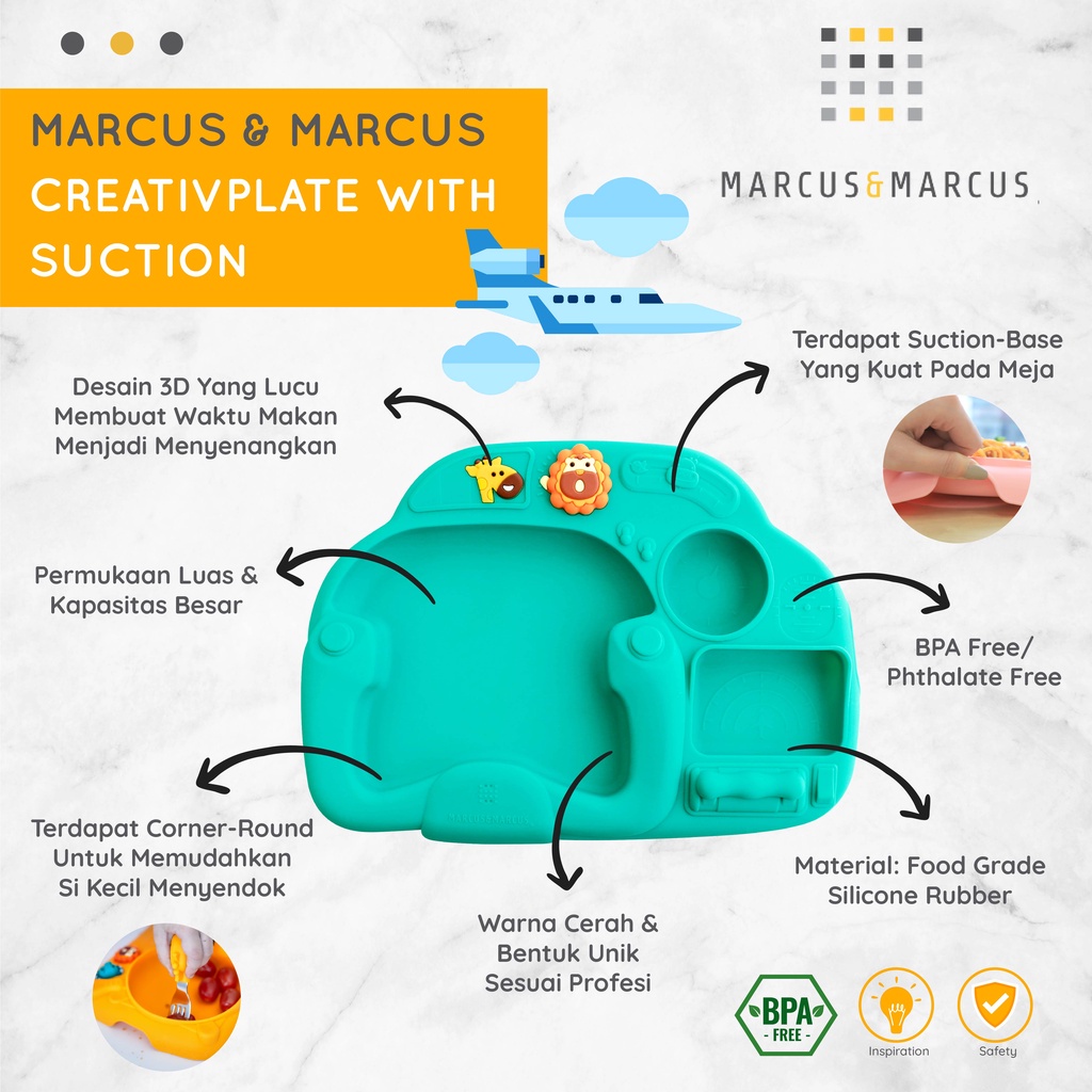 MARCUS &amp; MARCUS CREATIVPLATE WITH SUCTION