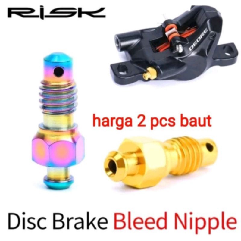 Risk Baut Caliper Disc Brake Bleed Nipple Baut Oil Disc Brake Sepeda