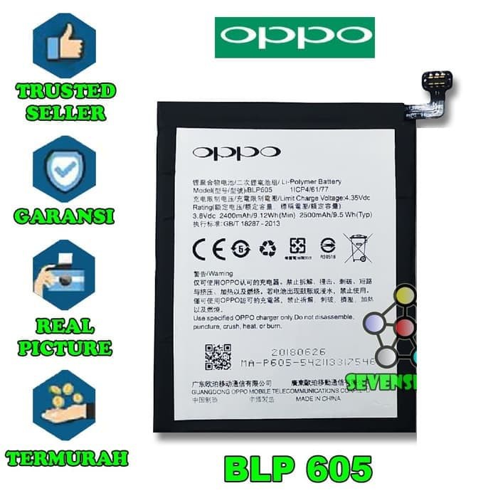 Baterai Oppo BLP-605 / Oppo F1 / A35 / Neo 7 Original 100%