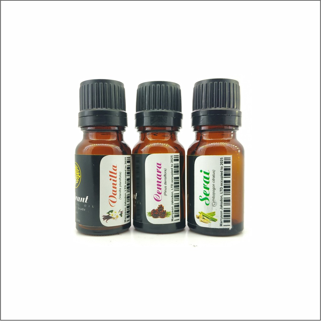 Minyak Terapi humidifier aroma vanilla serai cemara 12ml ORIGINAL 100%