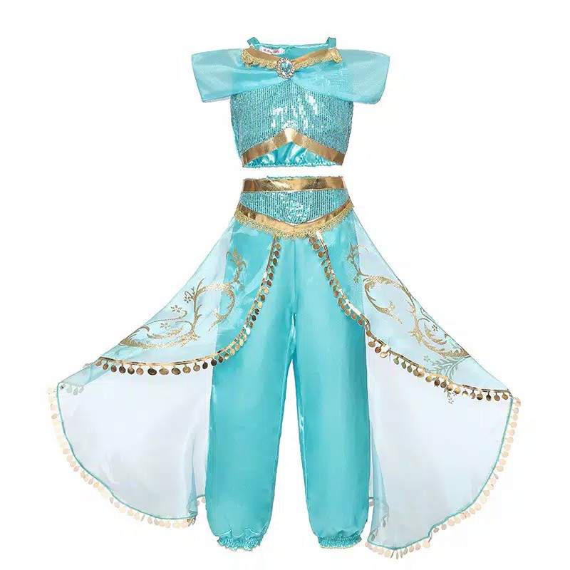 TBI Kostum Princess Jasmine Import Kostum Aladin Gaun Pesta Anak Pesta Halloween A Whole New World