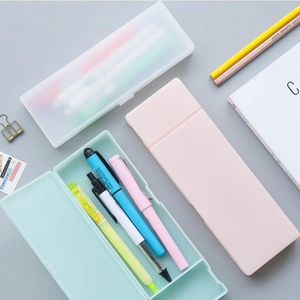 Agustina Kotak Pensil Keras Simple Untuk Pelajar Bahan PP Hadiah Anak Frosted Stationery Case