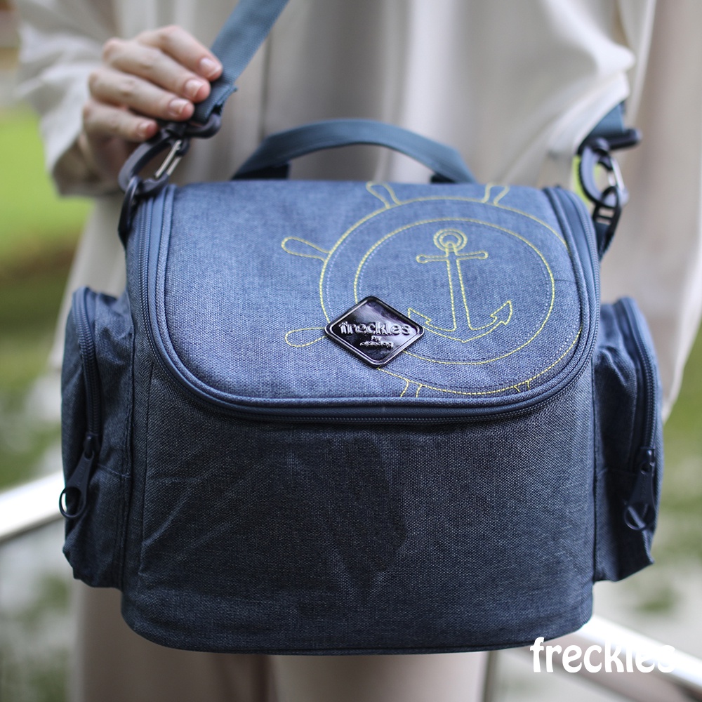 Freckles Cooler Bag Nautical Blue - Tas penyimpan ASI