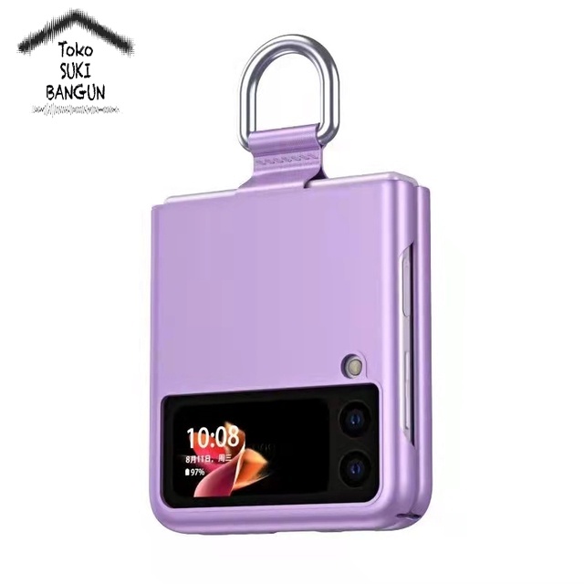 Case Samsung Galaxy Z Flip4 Flip 4 COATED Plating Keyring Cover Pouch Protector Casing ZFL4-005