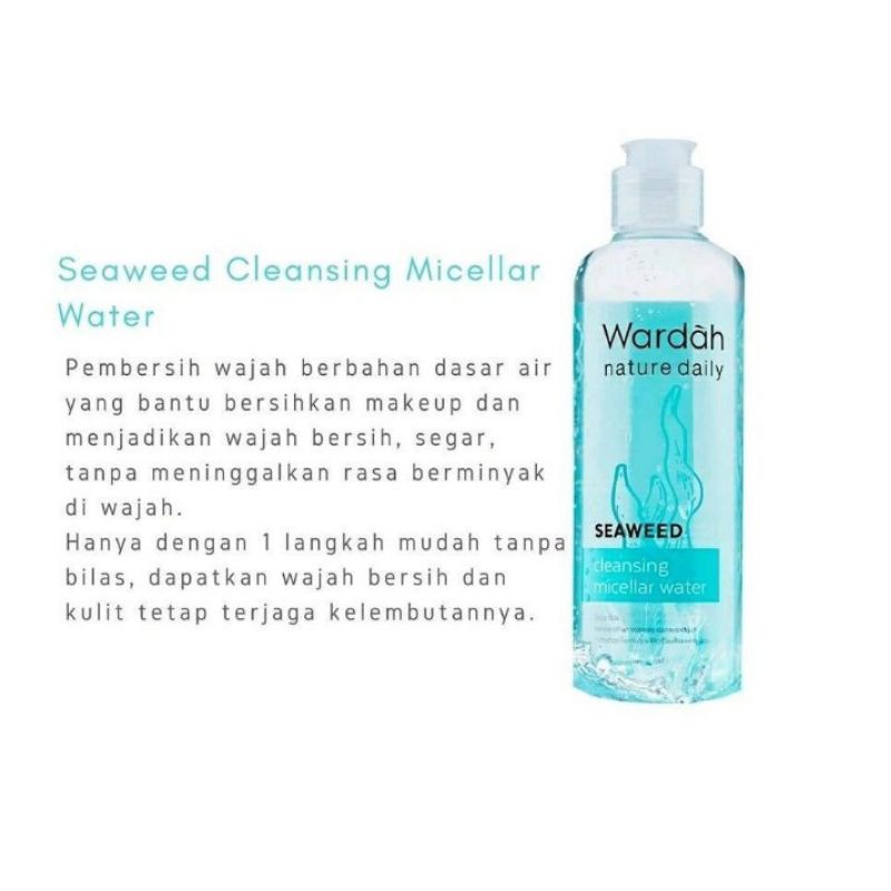 ❤ JOERAGAN ❤ Wardah Nature Daily Seaweed Series Micellar Water 100mL/ 240mL