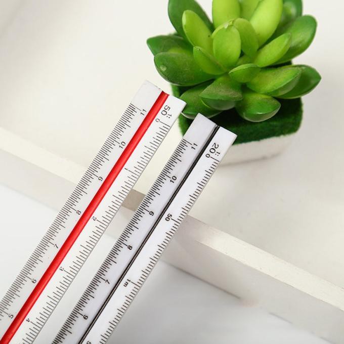 

30cm Penggaris Skala Segitiga Aluminium ArsitekDesign TriangularRuler
