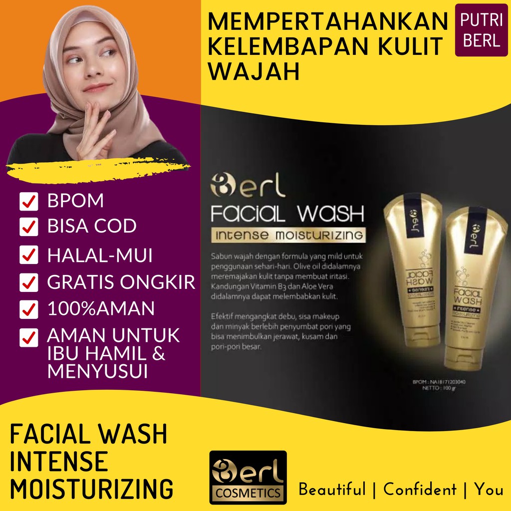 COD B ERL Facial Wash Facial Foam Intense Lightening Mousturizing Berlcosmetics Berl SABUN MUKA BERL