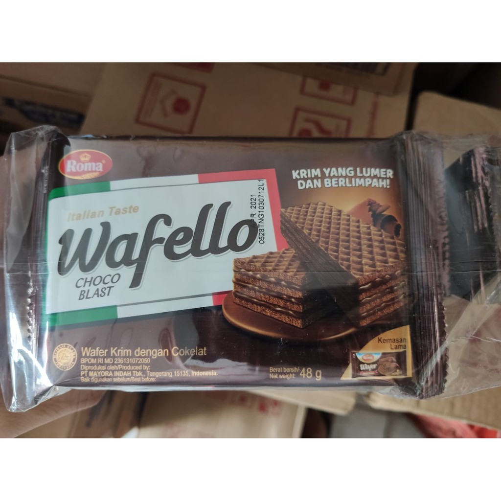 

Roma Wafer Wafello Choco Blast isi 10pcs @48gr