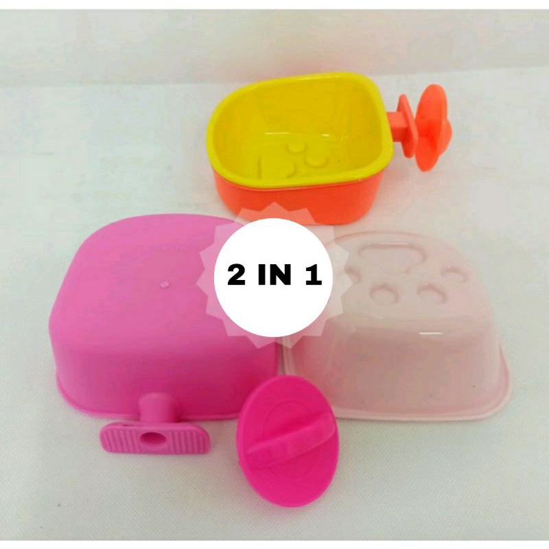 TEMPAT MAKAN KOTAK JEPIT 2 IN 1 / TEMPAT MAKAN MINUM KUCING / TEMPAT MAKAN MINUM