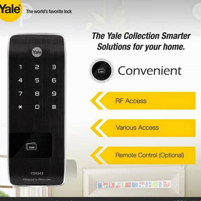 Kunci Pintu Digital YALE YDR 343 / Digital Doot Lock YDR 343