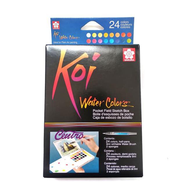 

HOT SALE Sakura Koi Water Colors Pocket Field Sketch Box 24 Cat Air isi 24