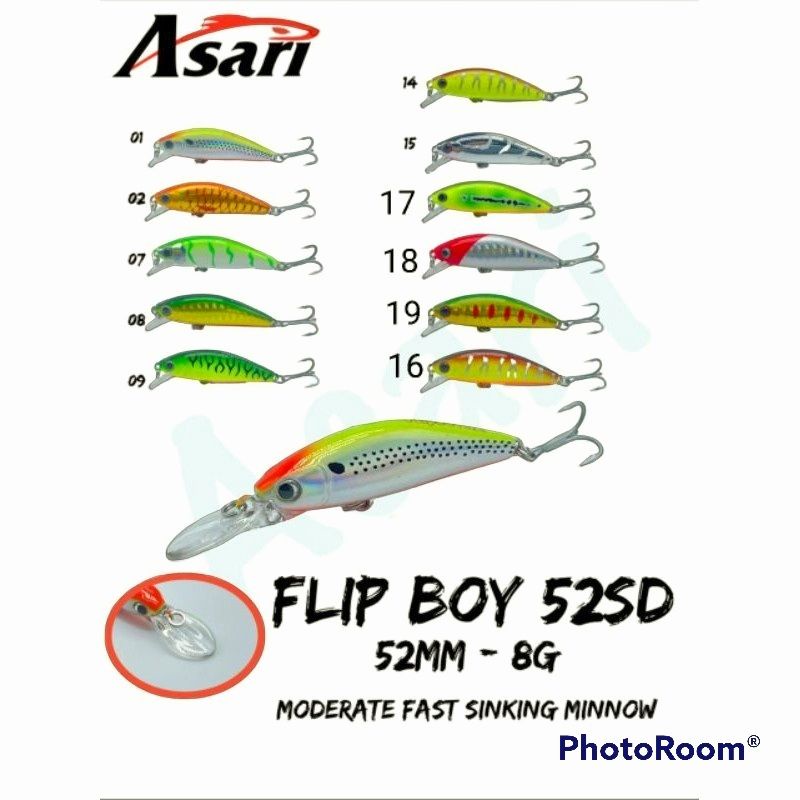 MINNOW ASARI FLIPBOY 50S,  52SD