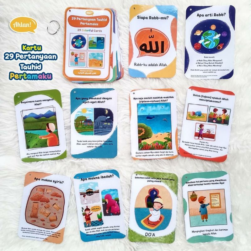 KARTU TAUHID PERTAMAKU FROM AHLAN , 29 Kartu Pertanyaan Tauhid, Flashcard Tauhid