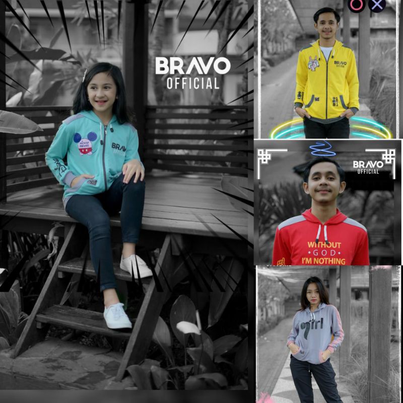 (COD) Sweater Hoodie Bravo (usia 10-18 th)