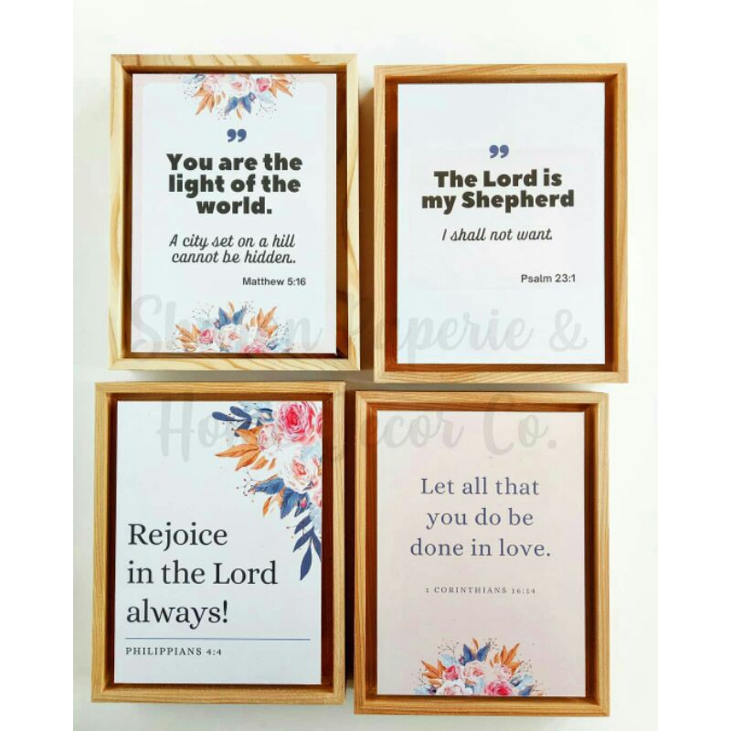 Wall Decor/ Wall Art/ Hiasan Dinding Rohani Kristen/ Katolik dengan Quotes/ Ayat Alkitab