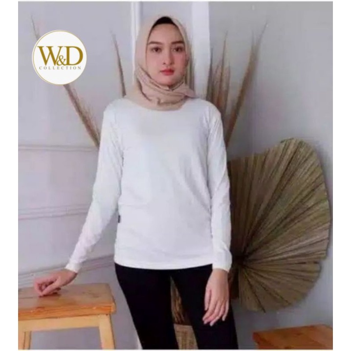 KEMEJA POLOS PUTIH HITAM MOSCREPE // ATASAN WANITA BASIC CASUAL // BAJU FORMAL KANTOR-Manset putih