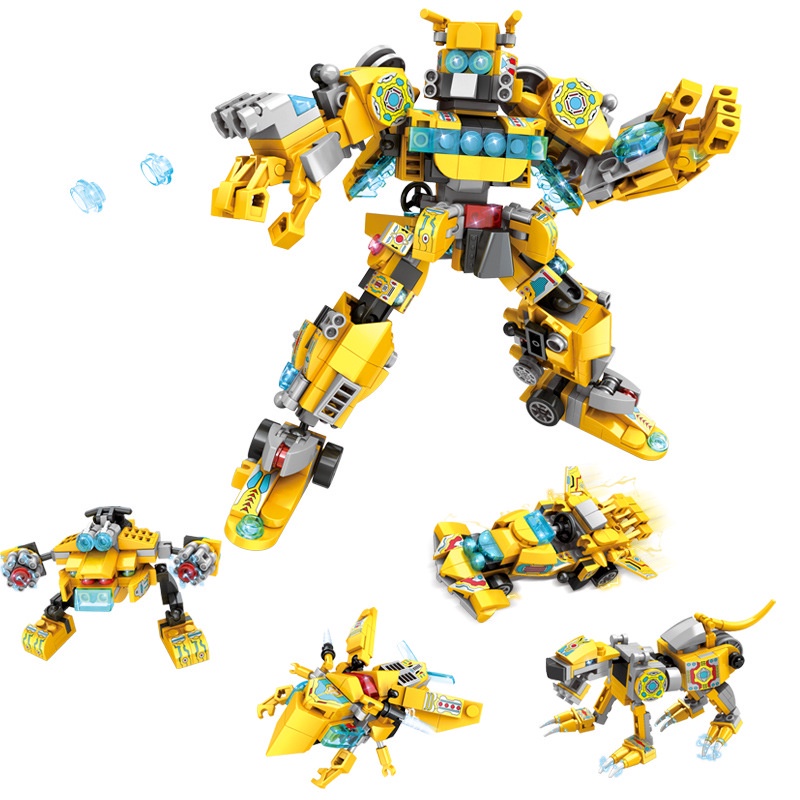 Mainan 4 in 1 Lego Bricks Transformer Bumblebee Edukasi Anak DIY