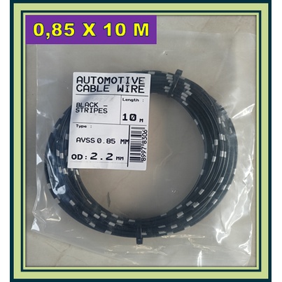 KABEL BINTIK 0.85 MM HITAM / KABEL 0,85 MM SERABUT TEMBAGA BODY MOBIL