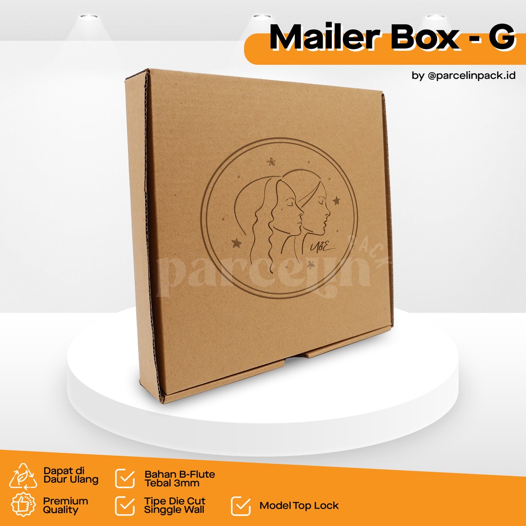 

[POLOS 28x28x5cm] KARDUS BOX PACKING ONLINE SHOP / MAILER BOX MB-G / KARDUS COKLAT