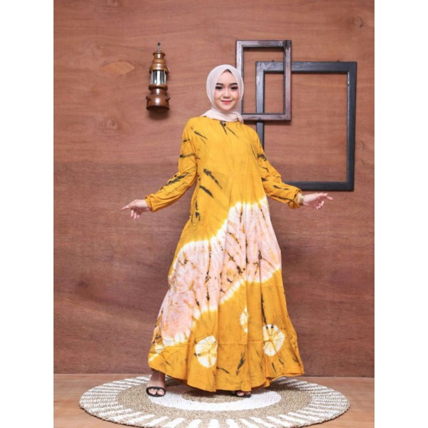 gamis rayon tie dye erina