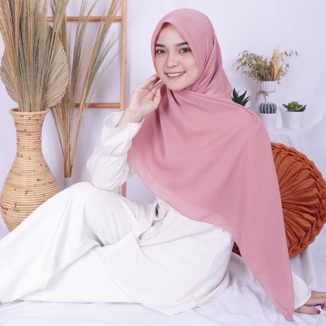 [𝐂𝐫𝐨𝐜𝐮𝐬] Jilbab Bella Square / Hijab/ segiempat/ kerudung-Bela - DUSTYPINK