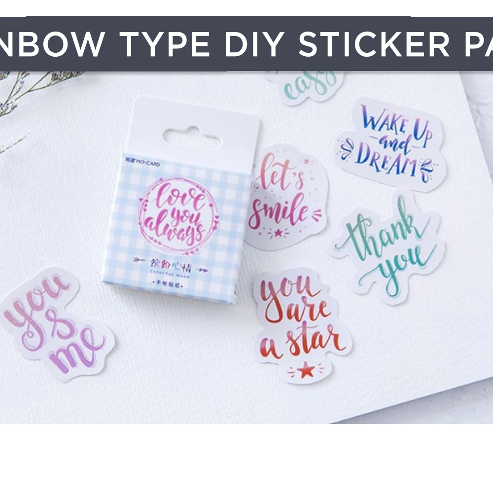 

Rainbow Type DIY Sticker Pack