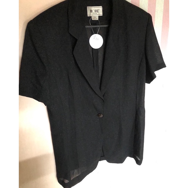 preloved blazer lengan pendek model gliter