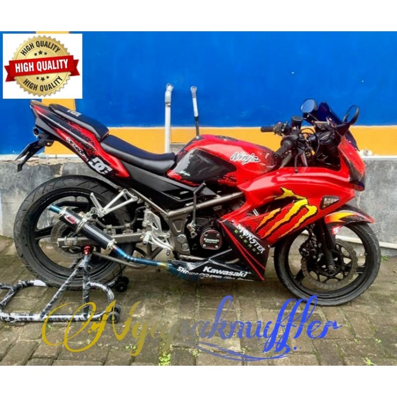 Knalpot Ai-TECH Karbon BLUEMOON model standar ninja 2 tak 150R,150RR suara gurih,garing
