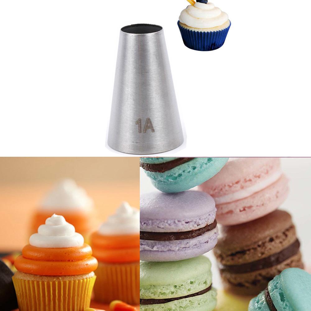 Populer Icing Piping Nozzle Bakeware Stainless Steel Cupcake Aksesoris Dapur Alat Es Krim