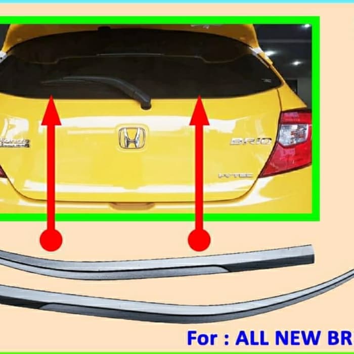 List lis kaca pintu bagasi belakang honda  ALL NEW BRIO 2019 2020 2021 chrome crome