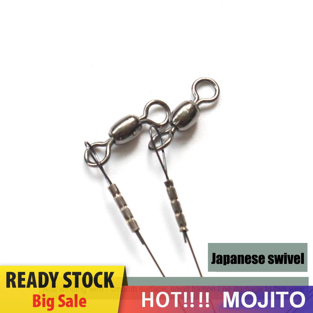 2pcs Tali Pancing Anti Gigit Bahan Stainless Steel Dengan Kili-Kili