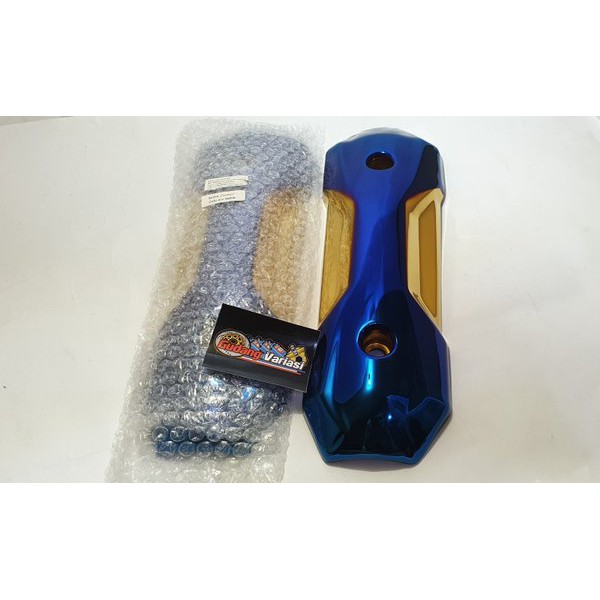 TAMENG COVER TUTUP KNALPOT ZOOMER BEAT SCOOPY TWOTONE 2 TONE PELANGI BAKARAN HENG
