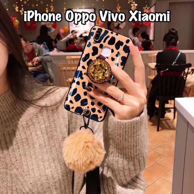 Leopard Case Iphone Oppo Vivo Xiaomi Samsung S7 S8 S9 S10 + Redmi Note 5 6 7 A7 A9 2018 V9 F9 F7 A5s