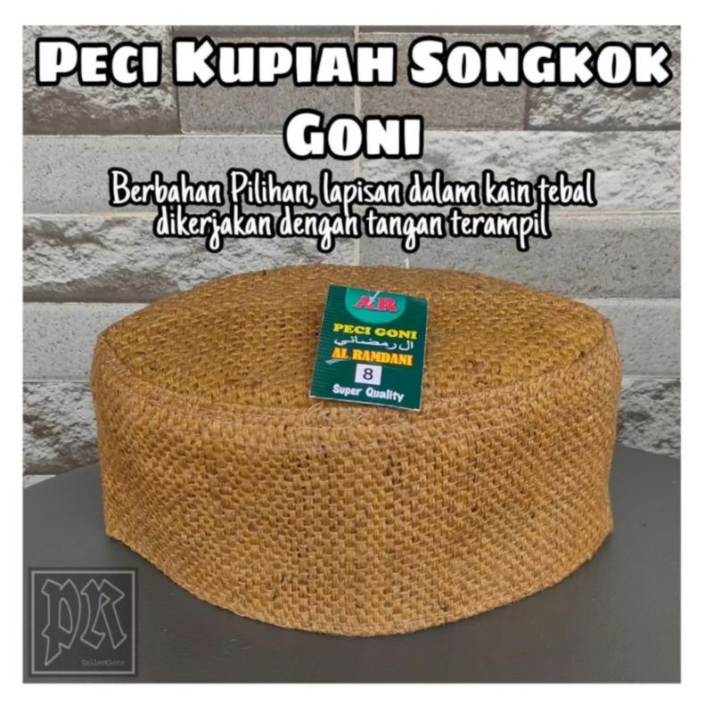 peci karung goni / peci goni /peci goni coklat muda / peci goni coklat tua / peci unik karung goni