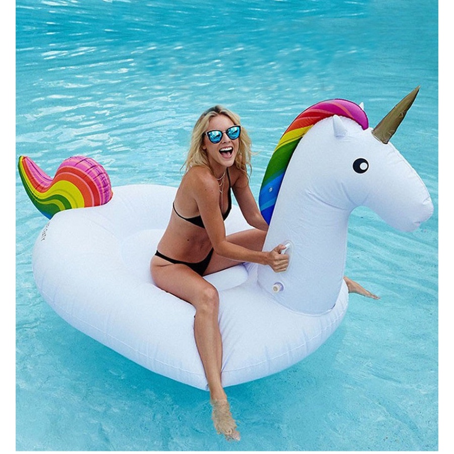 Intex 57281 mega unicorn island inflatable ride-on floaties 100% ORI - INTEX 57281 pelampung