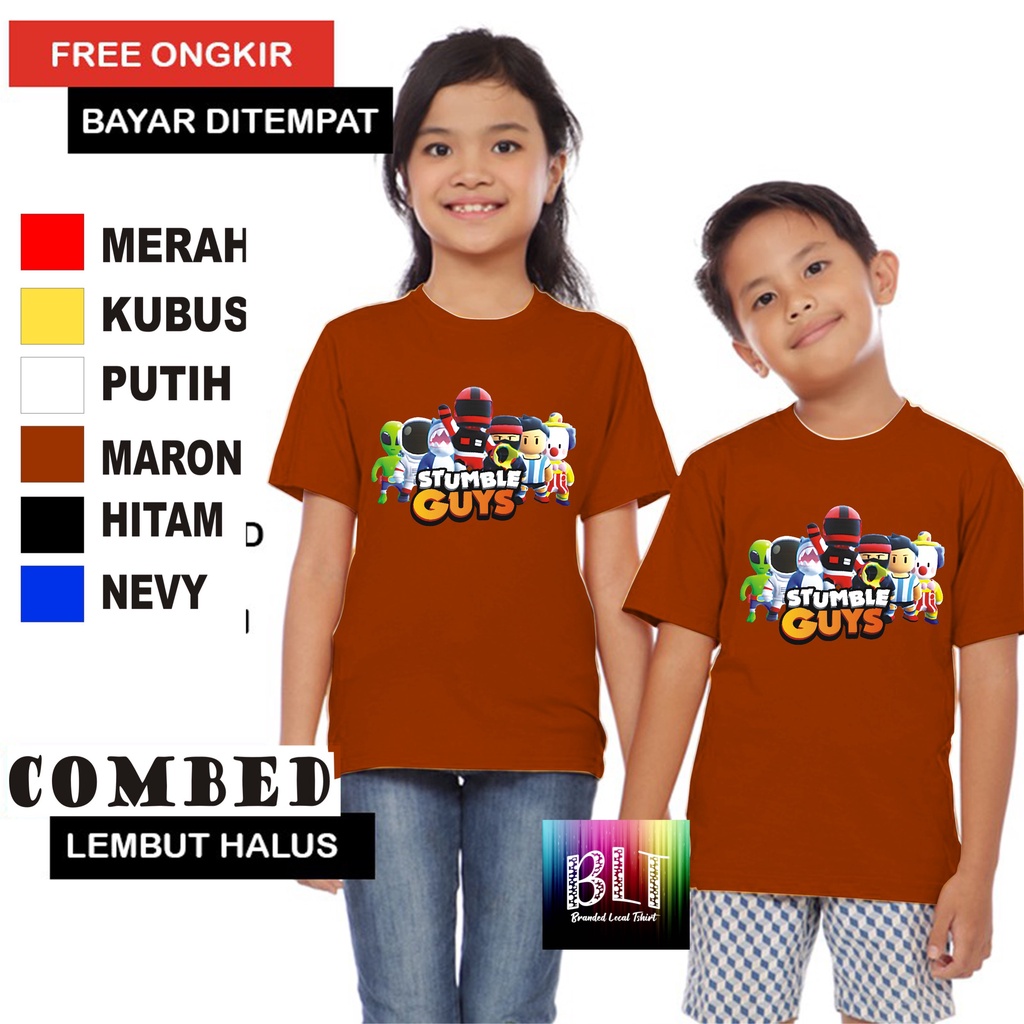 Murah Nampol Kaos Anak Game Stumble 3 Guys Game Viral Kaos Anak Anak cowok Kaos Anak cewek Kaos Murah kaos termurah kaos anak cewek kaos anak cowok terbaik kaos promo