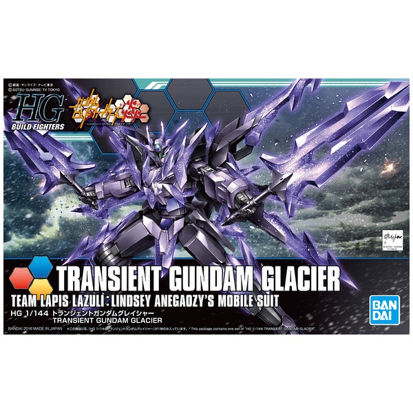 BANDAI ORIGINAL HG 1/144 HGBF Transient Gundam Glacier