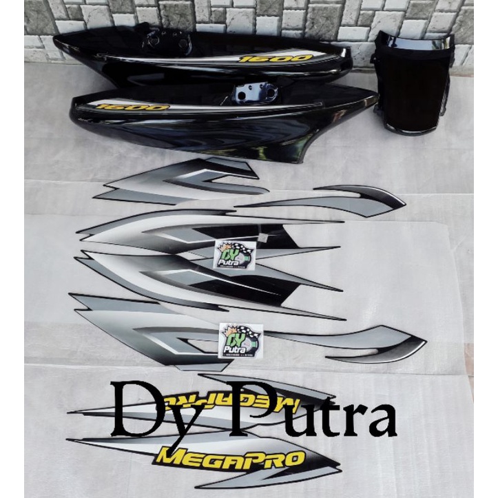 Cover Body Body Belakang Megapro Hiu Megapro Lama 2004 Set Stripping Warna Silver