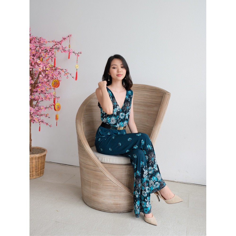 Kadaka J-0106 Jumpsuit Floral Bahan Super Adem dan Stretch