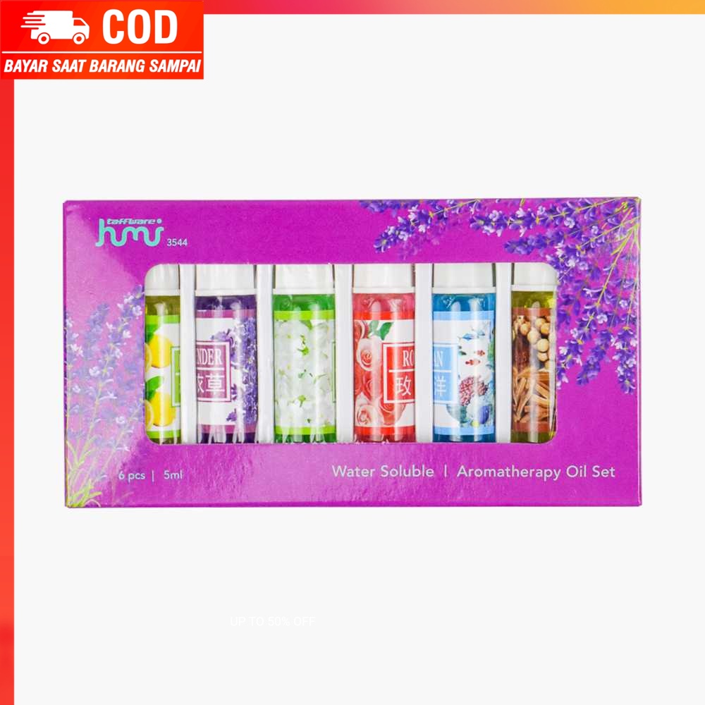 (100% BARANG ORI) Taffware Essential Oils Minyak Aromatherapy 5ml Mixing 6 PCS - 3544