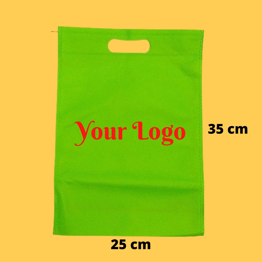 

Tas Spunbond Goodie Bag Handle Oval 25x35cm Sablon 1 Sisi 1 Warna