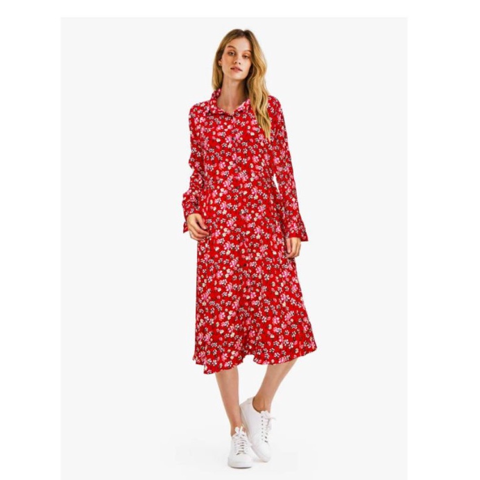 Jcr*w flora series longsleveed shirt dress