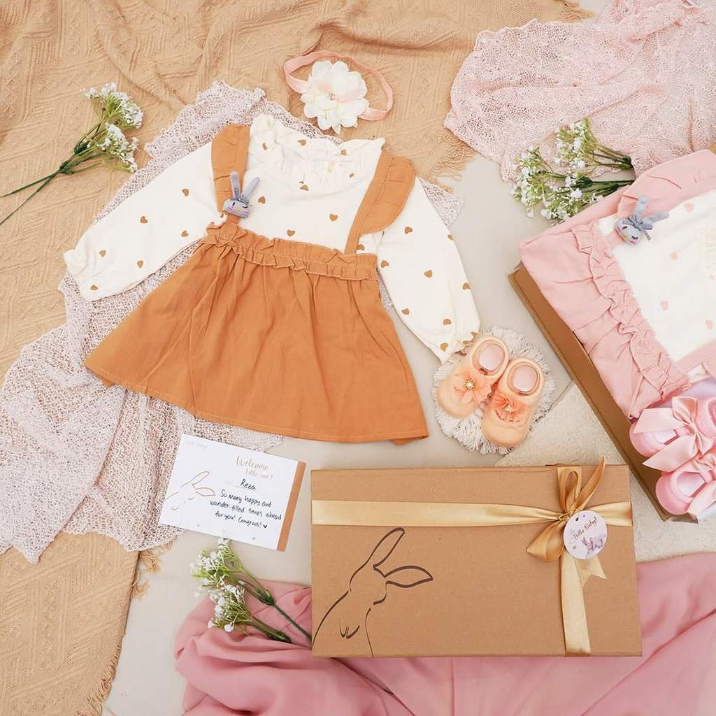 LIO035 Girls Baby Hampers 0-12 months/ Hampers bayi newborn/ Kado bayi/ baby girl gift set-Cameron Brown