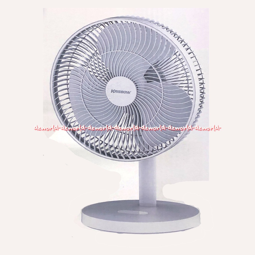 Krisbow Emergency Table Fan 12inch White Kipas Angin Meja Mini Putih