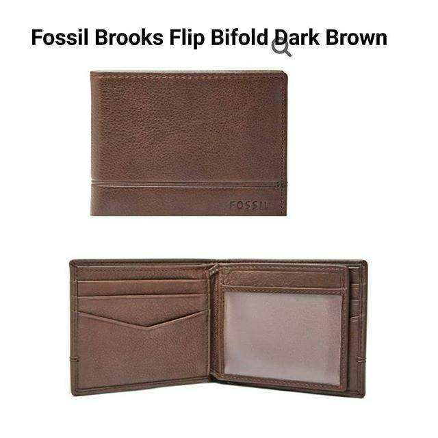 DOMPET KULIT PRIA FOSSIL BROOKS BIFOLD RFID WITH TINBOX