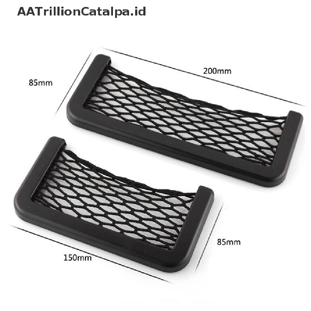 Aatrillioncatalpa Tas Jaring Organizer Penyimpanan Handphone Untuk Aksesoris Mobil