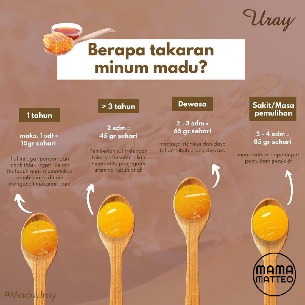 MADU URAY Natural Honey / Madu Murni /  Madu Hutan Asli / Madu Uray Hutan Murni 450gr / URAY BANDUNG