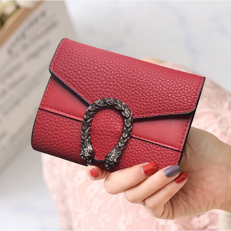 Dompet Lipat Wanita WD118 Import / Dompet Fashion-Merah