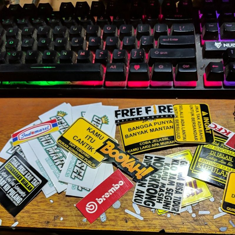 

CETAK STICKER / STICKER PRINTING / DESAIN BEBAS MURAH BERKUALITAS