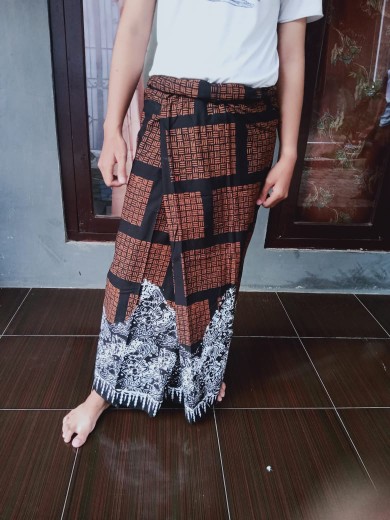 Sarung Batik Pekalongan Abstrak Motif Segoro Jagad Original Kalimosodo Bahan Primis Candi Mekar